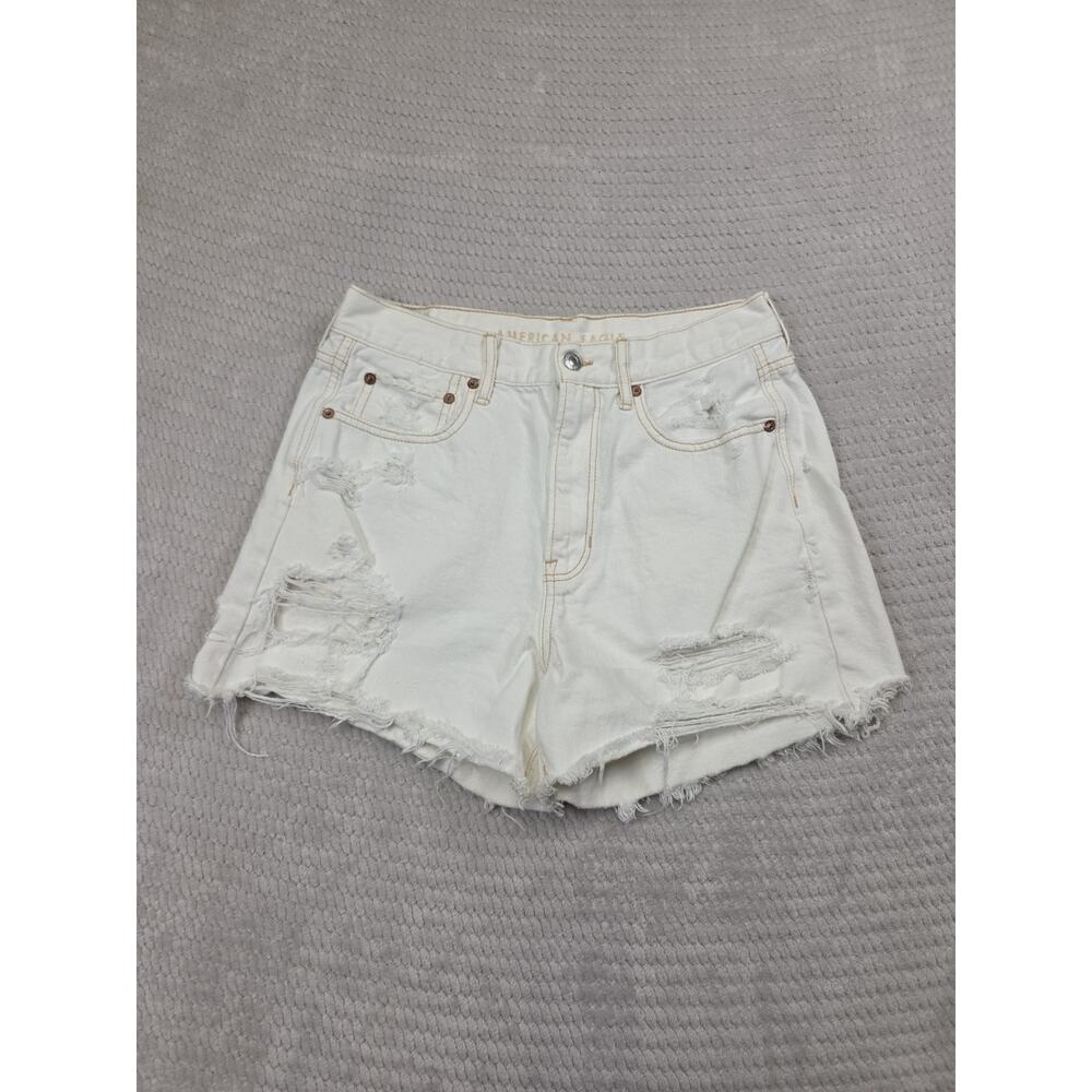 American Eagle Shorts Womens 8 White Denim 90s Boyfriend Short